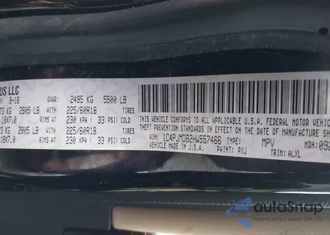 2017 Jeep Cherokee Limited 4X4 z USA, uszkodzony, nr VIN 1C4PJMDB2HW557466